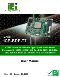 ICE-BDE-T7 COM Express Module