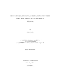 Regions, Powers and Secondary State Bandwagoning Under Unipolarity