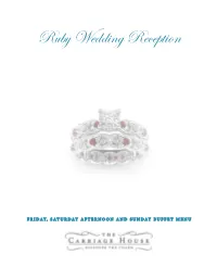 Ruby Wedding Reception