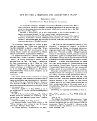Shih-Chuan Chen: 'How to Form a Hexagram and Consult the I Ching.'