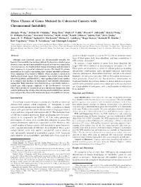 Three Classes of Genes Mutated in Colorectal Cancers with Chromosomal Instability