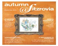 A Welshman in Fitzrovia a Preview of October's Dylan Thomas Festival Leather Report the Forecast Looks Good, Says the Owner Of