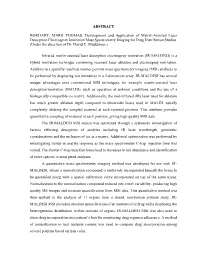 ABSTRACT BOKHART, MARK THOMAS. Development And