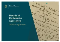 Decade of Centenaries 2012-2023 2021 Programme Contents