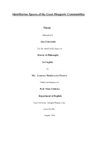 Identitarian Spaces of the Goan Diasporic Communities