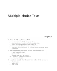 Multiple Choice Quiz Questons