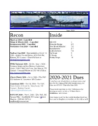 Recon Inside 2020-2021 Dues