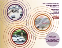 The Boston MPO and the Transportation Planning Process