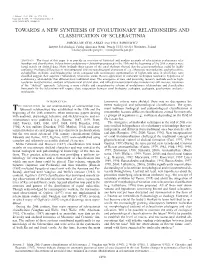 Towards a New Synthesis of Evolutionary Relationships and Classification of Scleractinia