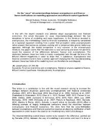 1 on the “Usual” Misunderstandings Between Econophysics and Finance