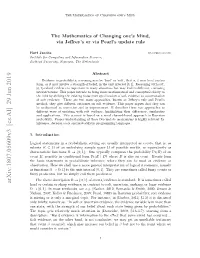 Arxiv:1807.05609V3 [Cs.AI] 29 Jun 2019 Hard Or Certain Or Sharp Evidence, in Contrast to Soft, Uncertain, Unsharp, Or Fuzzy Evidence Ω → [0, 1]