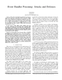 Event Handler Poisoning: Attacks and Defenses