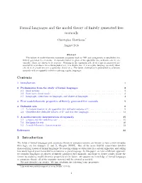 Formal Languages and the Model Theory of Finitely Generated Free Monoids