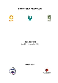 Frontera Program Final Report