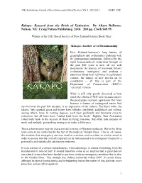 Kakapo: Rescued from the Brink of Extinction