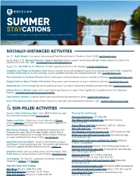 SUMMER STAYCATIONS a Collection of Ideas to Make the Most of the Summer of 2020