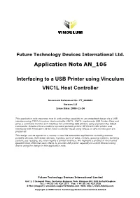 Interfacing to a USB Printer Using Vinculum VNC1L Host Controller