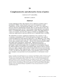 24 Complementarity and Alternative Forms of Justice