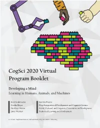 Cogsci 2020 Virtual Program Booklet