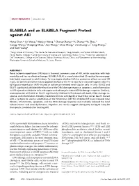 ELABELA and an ELABELA Fragment Protect Against AKI
