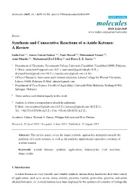 Synthesis and Consecutive Reactions of Α-Azido Ketones: a Review