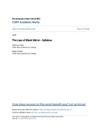 The Law of Black Mirror - Syllabus