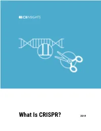 What Is CRISPR? 2019 WHAT IS CB INSIGHTS?