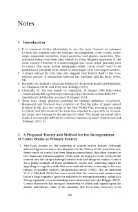 1 Introduction 2 a Proposed Theory and Method for the Incorporation of Comic Books As Primary Sources