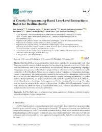 A Genetic Programming-Based Low-Level Instructions Robot for Realtimebattle