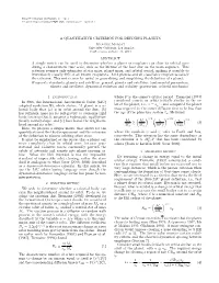 A Quantitative Criterion for Defining Planets