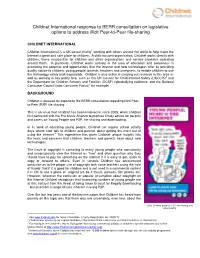 Childnet Response to BERR Consultation on P2P File-Sharing