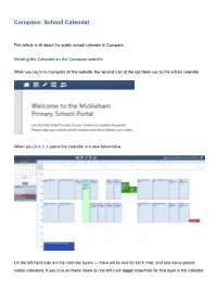 Compass: School Calendar