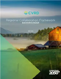 Regional Collaboration Framework BACKGROUNDER