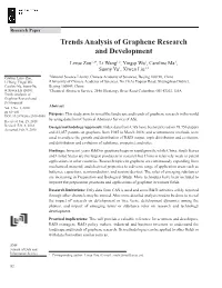 Trends Analysis of Graphene Research and Development