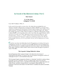 In Search of the Historical Adam: Part 2