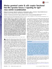 Murine Germinal Center B Cells Require Functional Fms-Like Tyrosine Kinase 3 Signaling for Igg1 Class-Switch Recombination