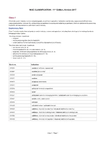 NICE CLASSIFICATION - 11Th Edition, Version 2017