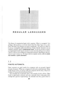 Regular Languages