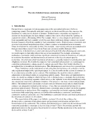 The Role of Distinctiveness Constraints in Phonology