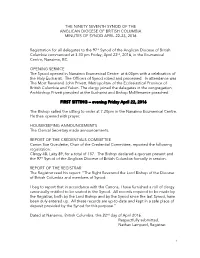 2016 Synod Minutes