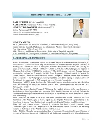 Dr Mahmoud Kh Mahmoud Al Msafir Date of Birth