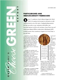 Particleboard and Medium-Density Fiberboard