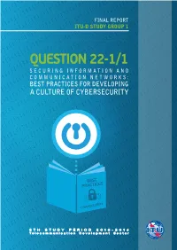 Securing Information and Communication Networks: