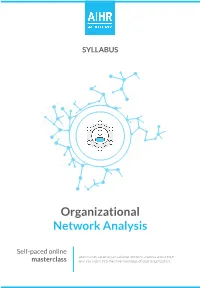 Syllabus Organizational Network Analysis V2.2