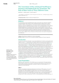 The Association of Iliac and Sacral Insufficiency Fractures and Implications for Treatment: the Role of Bone Scans in Three Different Cases