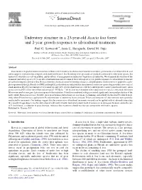 Understory Structure in a 23-Year-Old Acacia Koa Forest and 2-Year Growth Responses to Silvicultural Treatments Paul G