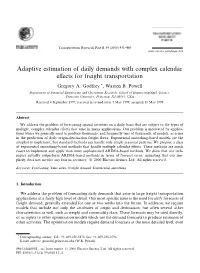 Adaptive Estimation of Daily Demands with Complex Calendar Effects For