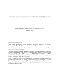 Assessing Randomness in Case Assignment: the Case Study of the Brazilian Supreme Court