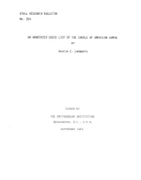 Atoll Research Bulletin No* 264 an Annotated Check List of the Corals of American Samoa