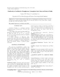 Biodiversity of Oscillatoria (Nostophyceae, Cyanophyta) from Lakes and Ponds of Sindh